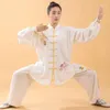 Ethnic Clothing Spring Autumn Tai Chi Suit Long Sleeved Men's Women's Morning Exercise Sportswear Costume Loose Casual Wushu