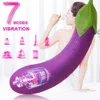 Vibratorer aubergine vibrator g-spot vagina stimulator kvinnlig onanator nippel klitoral massager dildo vibratorer fitta sex leksaker för kvinnor