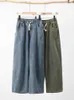 Damen Jeans American Baggy Frauen Lange Hose Breites Bein Hüfte Kleidung Vintage Kordelzug Gerade Lässige Weibliche Straße Cargohose