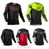 Men's T-shirts Fox Speed Drop Mens Long Sleeve Off Road Motorcycle Racing Suit T-shirt Mountain Bicycle Cycling Top Breathable and Quick Drying KXMJ