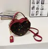 Designer Spring New Classic Colorful Handheld Love Bag Fashionable Popular Letter Heart Shaped One Shoulder Crossbody Womens Bag Trend 14 Colours