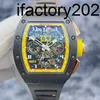 Richrsmill Watch Swiss Watch vs Factory Carbon Fiber Automatic Factory Watch RM011 날짜 기능 zxn7