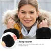 Knee Pads Fur Sleeve Cold Weather Gear Wristband Glove Furry Cuff Warmer Hairy Acrylic