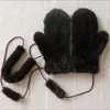 winter women real mink fur gloves lovely ladies genuine mink fur gloves lady warm and soft knitted mink fur gloves Y200110273Y