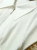 Feestjurken Witte Jurk 2024 Zomer Dameskleding Polo Kraag Korte Mouwen Eenvoudige Elegante Rits Hoge Taille Afslanken Over de Knieën
