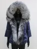 毛皮2023リアルファー、新しい冬の女性コートホワイトダックダウンジャケットフード付き大きな本物のシルバーフォックスファートリムニットスリーブファッション厚いOU