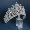 Fermagli per capelli Barocco Vintage Grande cristallo Diademi da sposa Corone Donna Strass Costume Prom Spettacolo Diadema Accessori da sposa