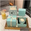 Scented Candle Designer Blue Aromatherapy Gift Box For Bedroom Living Room Indoor Atmosphere Night Proposal Romantic Radian Homefavor Dhnhg