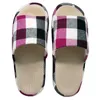 Gai gai tofflor sandaler glida sandal toffel sommaren andas vit svart grön lila rosa rött gitter röda chunky klackar platt klack flip flops kvinnor randig kausal