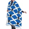 Halsdukar flagg Skottland morgondagen tofs halsduk kvinnor mjuk sjal wrap lady vinter höst mode mångsidig kvinna