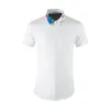 Männer Casual Hemden Hohe Qualität Luxus Schmuck Stickerei Muster Baumwolle Mann Tragen Kleidung Volle Hülse Blank Weiß