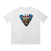 Vacker och trendig Rhude Race Patch Commemorative Casual Men and Women Loose Round Neck Summer Kort ärm T-shirt för par