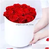 Dekorativa blommor kransar eviga hink hink valentine039s dag presentförpackning rose flickvän fru romantisk festival 485 s24252519 dhwan