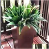 Falsa vegetación floral 55 cm Plantas de agave raras artificiales Rama de plástico para interiores Tropical Hoja verde falsa Jardín Balcón Oficina El Hom Dhp9U