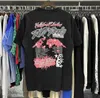 ヘルスターシャツデザイナーメンズTシャツラッパーウォッシュグレーヘビークラフトユニセックス半袖トップハイストリートファッションレトロヘルウォーマンTシャツアメリカ