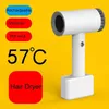 Hair Dryers 15600mAh Wireless Hair Dryer Portable Rechargeable Hot Cold Wind Hair Dryer Cordless Blow Dryer for Painting Outdoor Camping Pet 240401