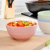 Bowls Beau-8 Piece Wheat Straw Bowl Table Seary 24 oz för Noodle Rice Fruit Cereal Soup Pastar Dessert miljövänlig lättvikt