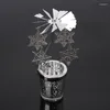Castiçais de metal rotativo suporte de luz de chá girando tealight suporte castiçais para festa de casamento romântico decoração de casa