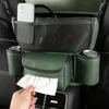 Auto-Organizer, Ledersitz-Mittelaufhänger, Aufbewahrungstasche, luxuriöser Auto-Handtaschenhalter zwischen den Sitzen, Taschen für Taschentücher, Wasserbecher, Verstauen und Aufräumen