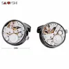 Savoyshi Mechanical Watch Movement Cufflinks for Mens Shirt Cuff Cuff Cuff Watch Mechanism Brand Cuff Links Designer Jewelry 240219