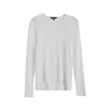 Women's Sweaters Women Fashion Rib Lining Double Layered Design Slim O Neck Knitted T-shirt Vintage Long Sleeve Female Pullovers Chic Tops