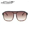 Sunglasses WHO CUTIE 90s Fashion Oversized Men Women 2024 Brand Designer Vintage Square Frame Sun Glasses Flat Top Shades S021