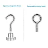 24 Pcs Magnetic Hooks Magnet Ring Hook Strong Magnets Heavy Duty for Garage Drop 240220