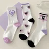 chaussette Enfants Mi-longueur Haute Beauté Explosive Street Automne et Hiver Instagram Tendance Polyvalent Américain À La Mode Dessin Animé Chaussettes De Sport