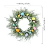 Kwiaty dekoracyjne 50 cm Easter Wreath Eggs Dekoracja sztuczny kwiat do domu DIY rzemieślnicze drzwi wiszące girlandy wystrój imprezowy