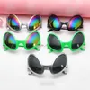 Lunettes de soleil Nouveau Alien lunettes drôle vacances fête lunettes de soleil Halloween adultes enfant fête fournitures arc-en-ciel lentilles ET lunettes de soleil nuances H24223