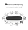 Vibrateurs 10 vitesses Portable Bullet Vibrateur Mini Baguette Masseur USB Rechargeable Léger Noir Vibrant Bullet Sex Toys pour Femme