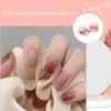 False Nails 24pcs Glossy Nail Salon Short Round Gentle Color Full Cover Artificial For Daily Office Routine Duties