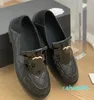 2024 clássico dupla carta mochila fivela diamante xadrez mocassins sapatos não slides senhoras