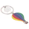 Keychains 1pc legering Air Balloon Charms Keychain for Keys Car Keyring Souvenir Friend Gift Par Handväska hängsmycken Tillbehör