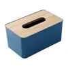 Multi funkcjonalne pudełko na tkanki, domowa szuflada papieru towarowego, lekkie luksusowe pudełko do przechowywania, bambus i drewno, prosta i duża pojemność