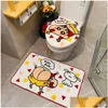 Toalettstol täcker ers design japansk stil härlig gåva shinchan tecknad badrum icke-halkplatta tvättbar er kawai varm matta dropp deli dhaxz