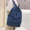 Sac à dos mode femmes femme école bleu sac pour adolescente filles Anti-vol ordinateur portable sacs à bandoulière couleur unie voyage