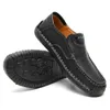 Mocassins pour hommes en cuir décontracté, chaussures d'Enlenbenna formelles, chaussures de conduite et de marche confortables légères 134