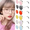 Sunglasses Korean Style Vintage Octagonal Alloy Frame Retro Round Colorful Lens Sun Glasses Shade