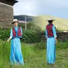 Roupas étnicas Estilo Colete Tibetano Fino Verão Tibet Lhasa