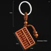 Porte-clés 10pcs mini boulier porte-clés porte-clés chaîne en bois fob pendentif ornement bibelot