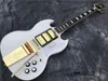 White G-400 High quality SG electric guitar, gold hardware, small pickup guard, in stock, fast shipping