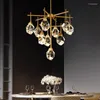 Żyrandole sztuka led żyrandol wislarz życiowy salon salon lampa do jadalni lampa światła pokój wystrój do pomieszczenia w pomieszczeniu kryształowy pierścień kryształowy pierścień