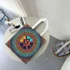 Boodschappentassen Kleurrijke Hunab Ku Maya-symbool Boodschappen Draagtas Dames Leuke canvas shopper Schoudertas met grote capaciteit