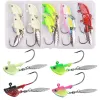 Fishhooks 10Pcs Fishing Jig Head with spinners Blade 1/4OZ 3/8OZ 1/2OZ Jighead hooks paint Panfish Bass Walleye Saltwater Fishing bait