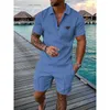 Tute da uomo Designer Set da uomo Camicia Pantaloncini Abito casual Cerniera estiva Risvolto T-shirt firmata Top Uomo Abiti a manica corta M-6XL Polo da uomo Tute Designer 8