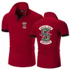 Polo da uomo Riverdale Southside Serpents 2024 Polo da uomo di alta qualità Manica corta Abbigliamento maschile casual Moda Colletto con risvolto Top