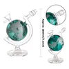 7,1 tum Green Globe Shape Glass Bong med kvartsskål i röktillbehör för vattenpipa H5568