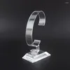 Jewelry Pouches 3Styles 10CM Transparent Plastic Wrist Watch Display Rack Holder Sale Show Case Stand Tool