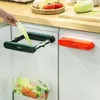 Kitchen Storage Wall Mounted Garbage Bag Holder Punch-free Foldable Hanging Trash Rack Basin Stand Towel Organizer